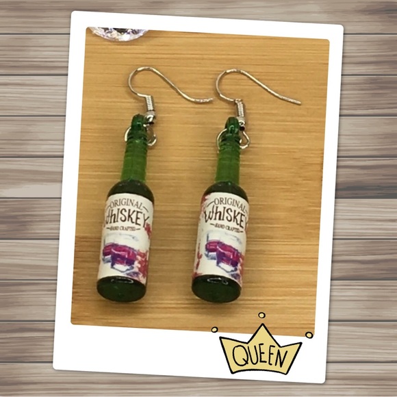 Jewelry Whiskey Earrings Green Bottle Poshmark